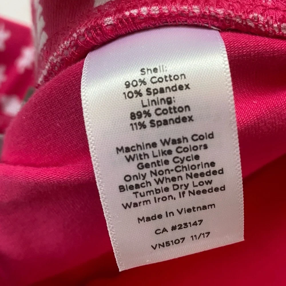 Talbots Pink Lobster Novelty print skirt skort size L